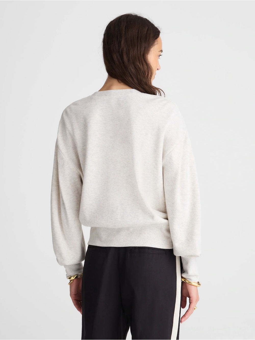 Madewell Double-Faced Puff Sleeve Sweatshirt - Picture 4 of 9